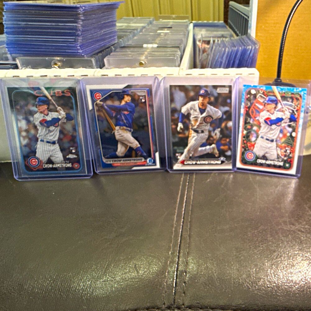 Topps Chrome/Bowman Chrome/Holiday Pete Crow-Armstrong Cubs RC 4 Card Lot